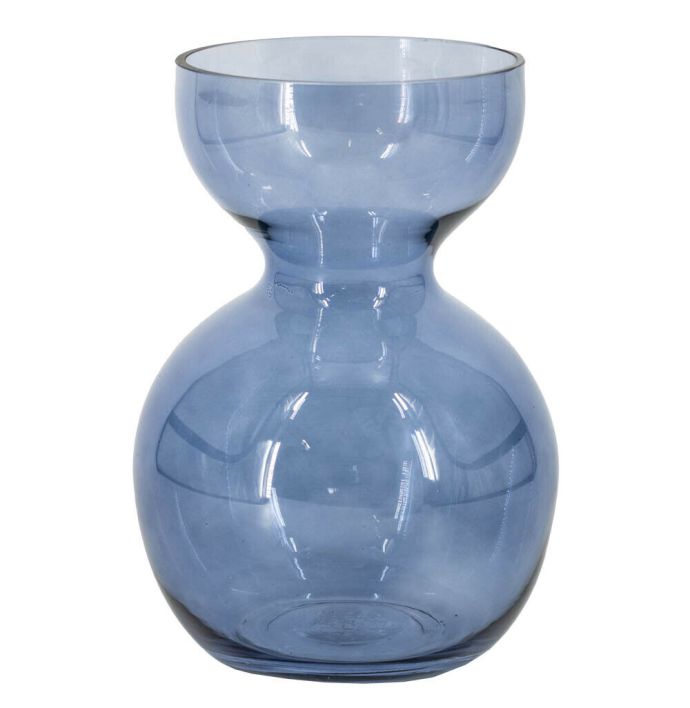 Glazen vaas blauw 