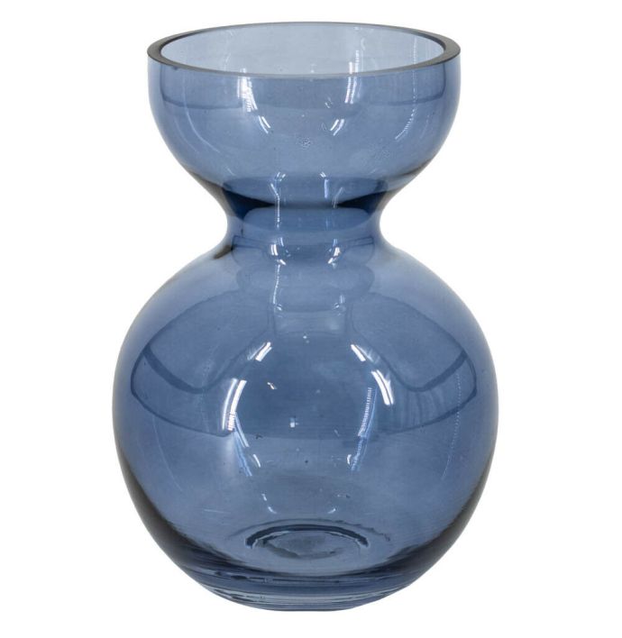 Glazen vaas blauw 
