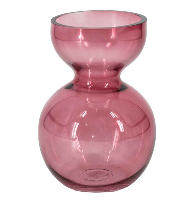 Glazen vaas roze 