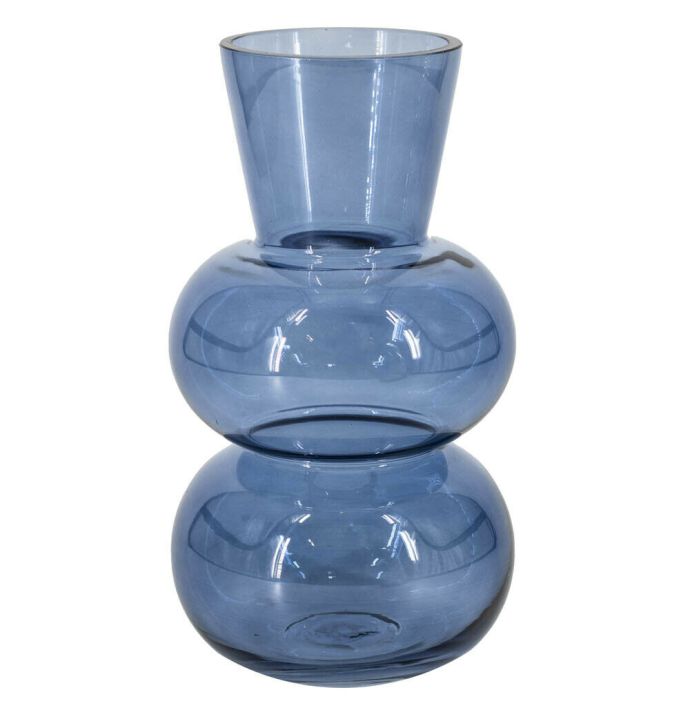 Glazen vaas blauw 