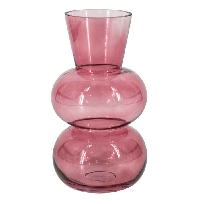 Glazen vaas roze 