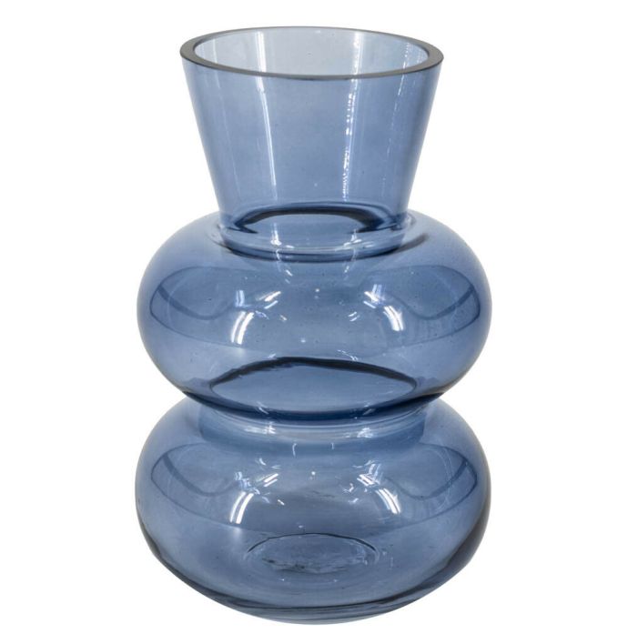 Glazen vaas blauw 
