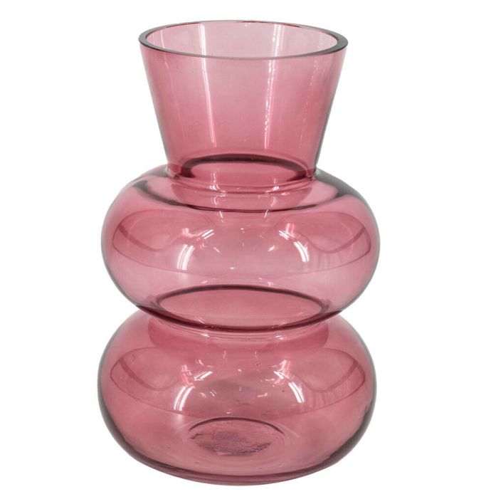 Glazen vaas roze 