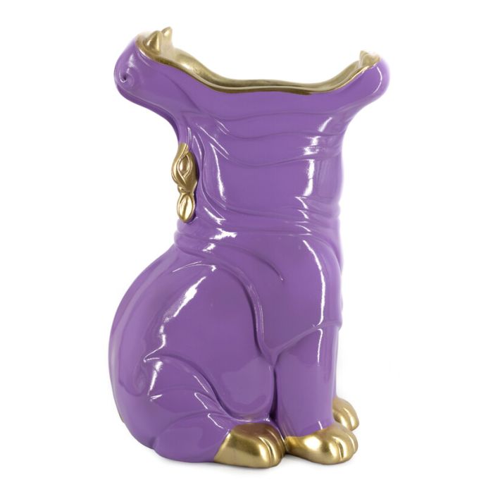 Vaas nijlpaard paars