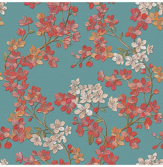 Patroon behang Grace - Cherry blossom