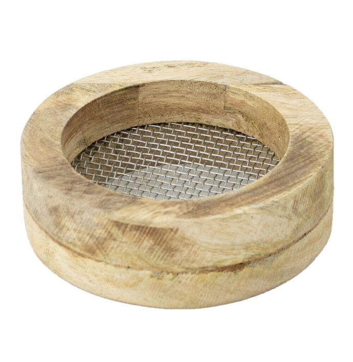 Houten amberrasp rond blank