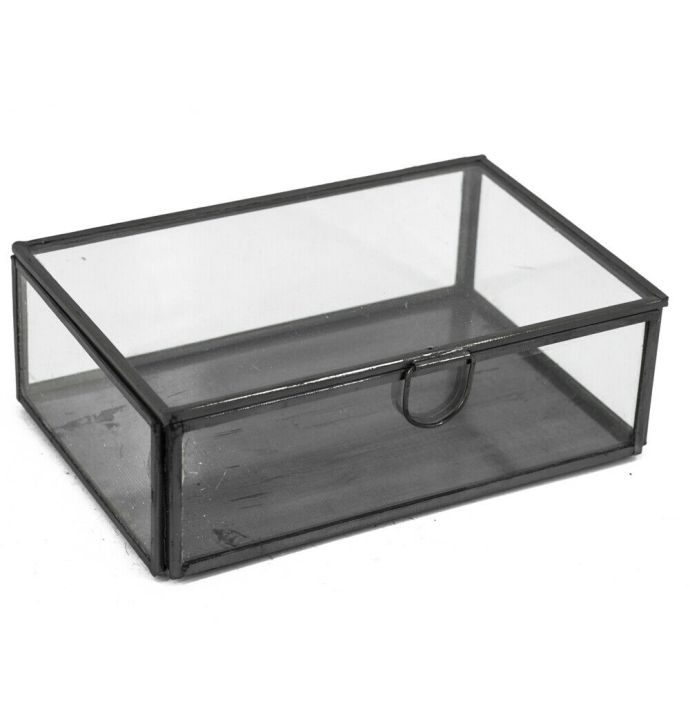 Glazen doosje met deksel
