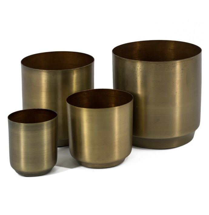 Metalen vaas set van 4 goud