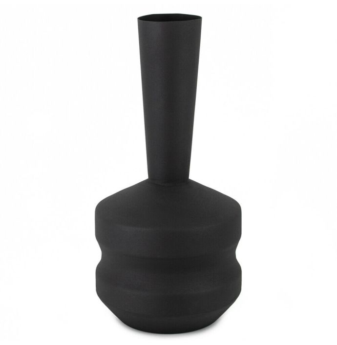 Metalen vaas zwart