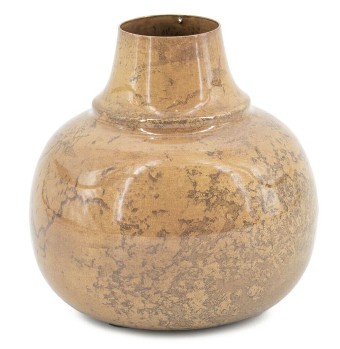 Vaasje metaal peach marble