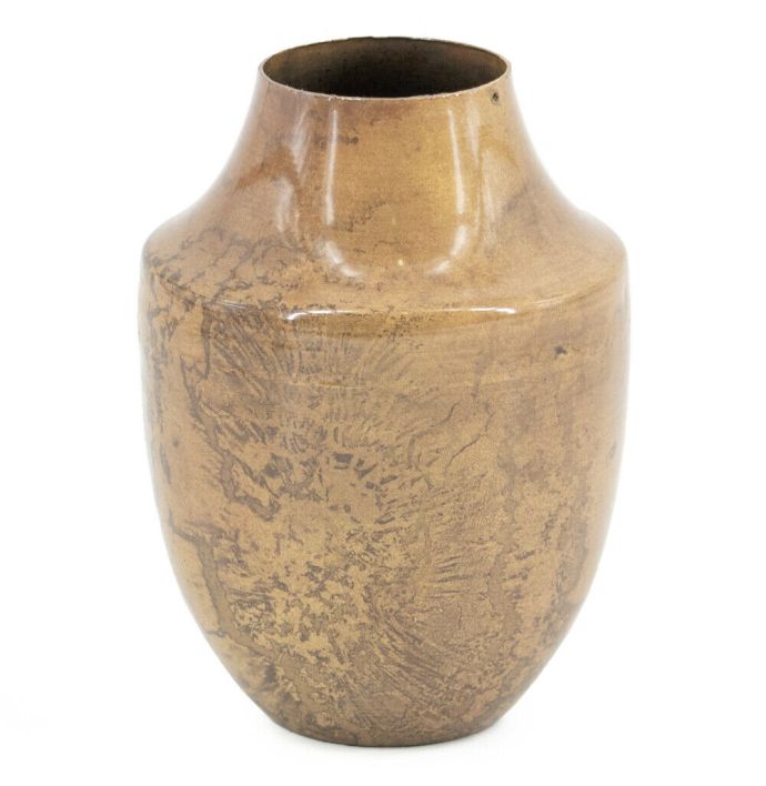 Vaasje metaal peach marble