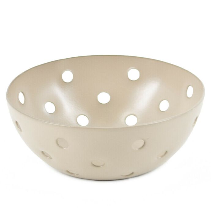 Schaaltje metaal cirkels zand