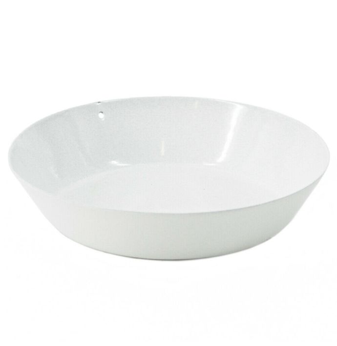 Schaaltje metaal wit