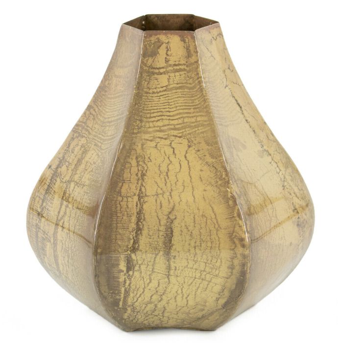 Vaas metaal peach marble