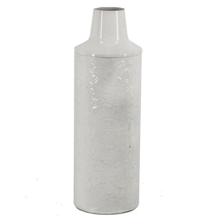 Metalen vaas white marble