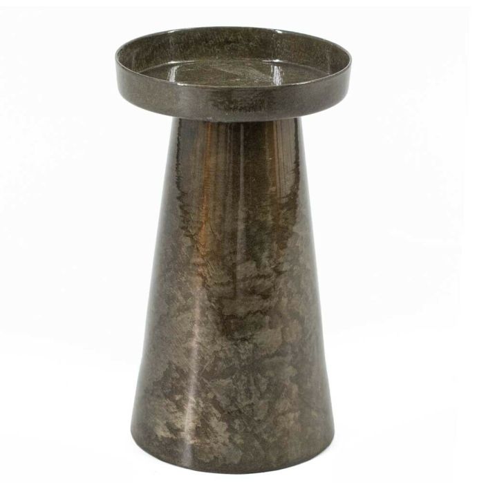 Metalen kaarsenstandaard olive