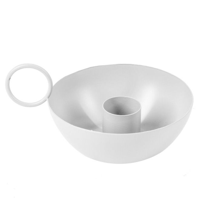 Kaarsenstandaard bowl wit