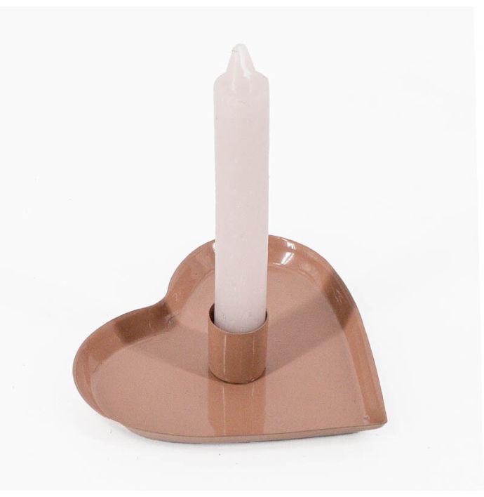 Kaarsenstandaard hart roze