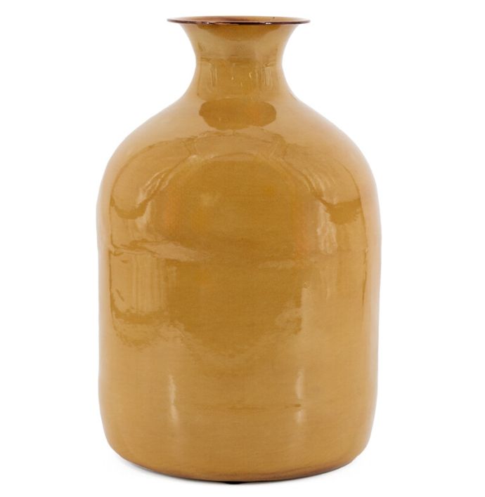 Metalen vaas mustard