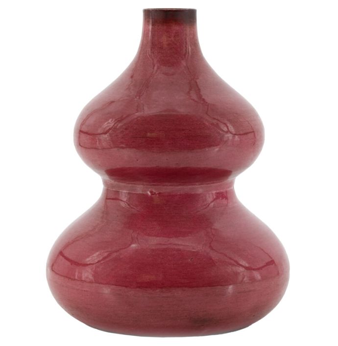 Metalen vaas spheres roze