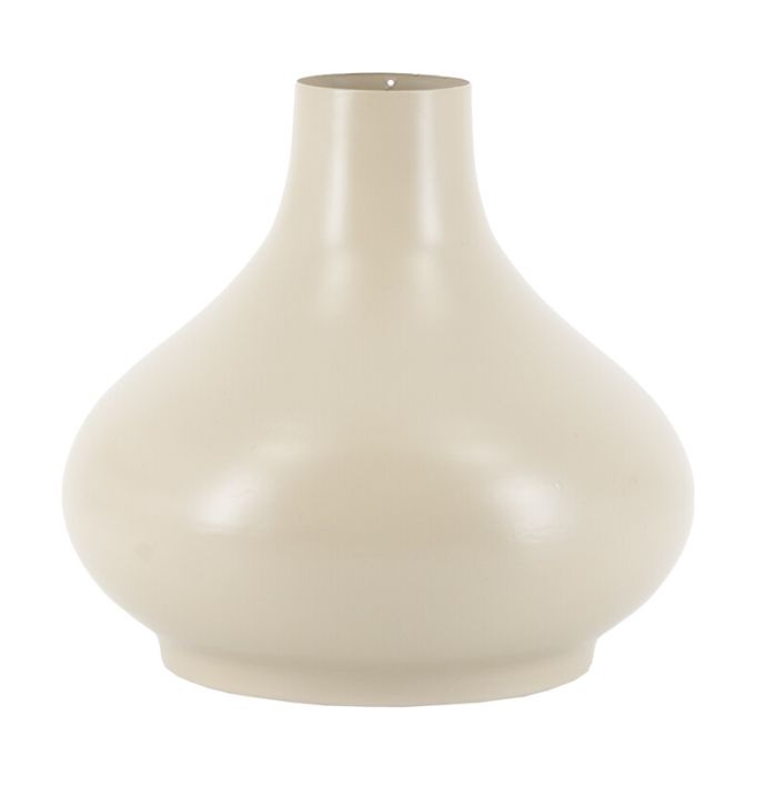 Metalen vaas spheric sand 