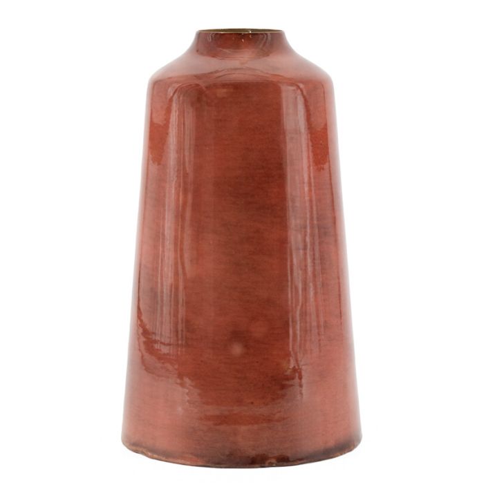 Metalen vaas sienna