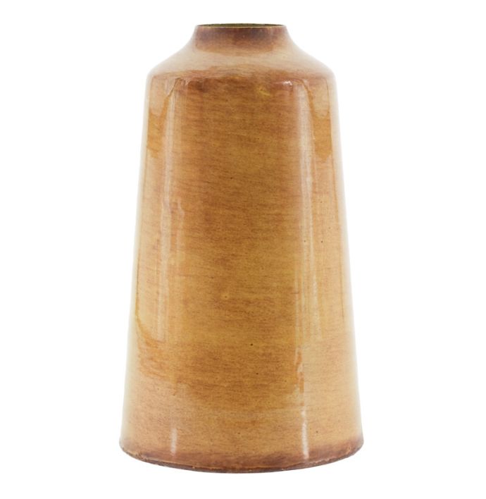 Metalen vaas mustard