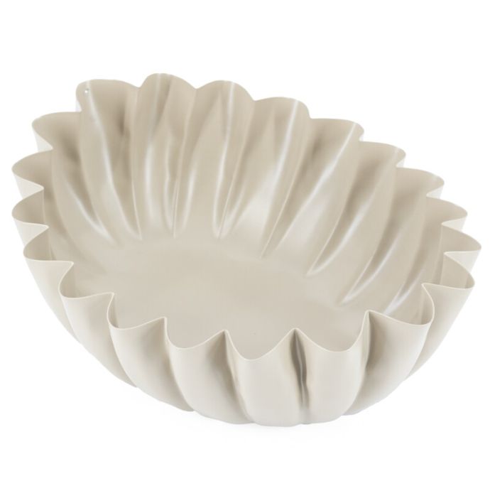 Metalen schaaltje ribbel sand