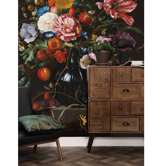 Fotobehang Golden age flowers