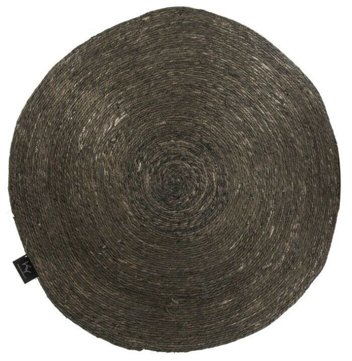 Rotan vloerkleed zwart