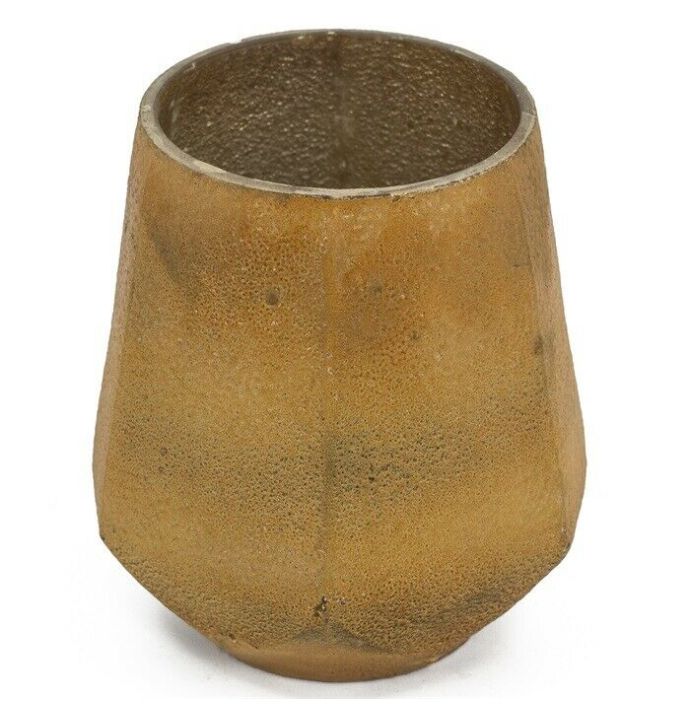 Glazen waxinehouder gold