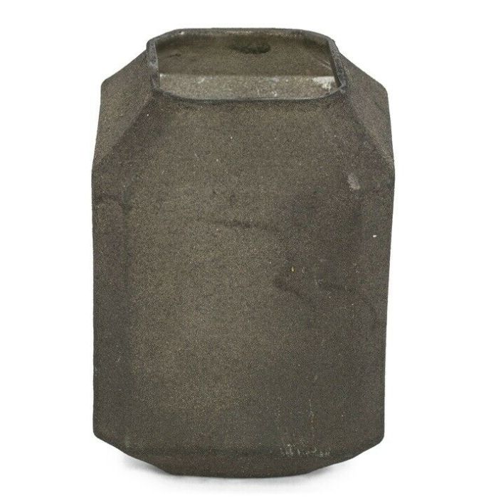 Glazen theelichtjeshouder antraciet