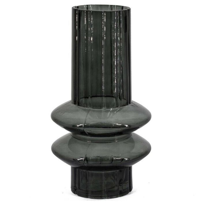 Glazen vaas antraciet