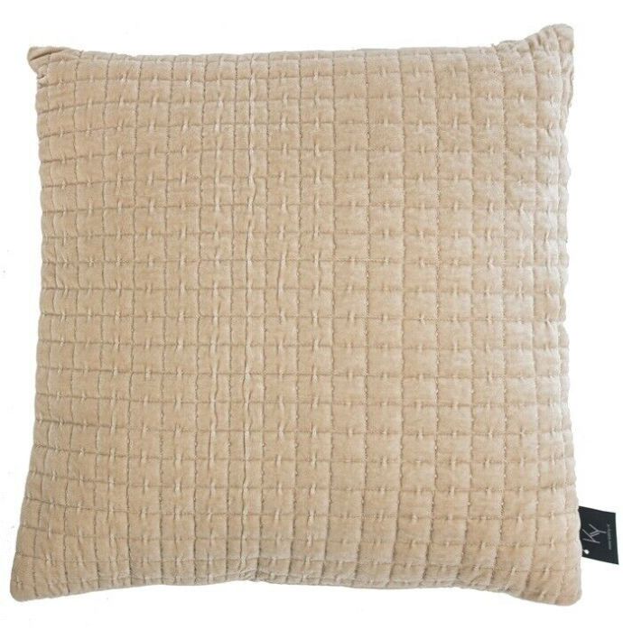 Kussen velours lichtroze