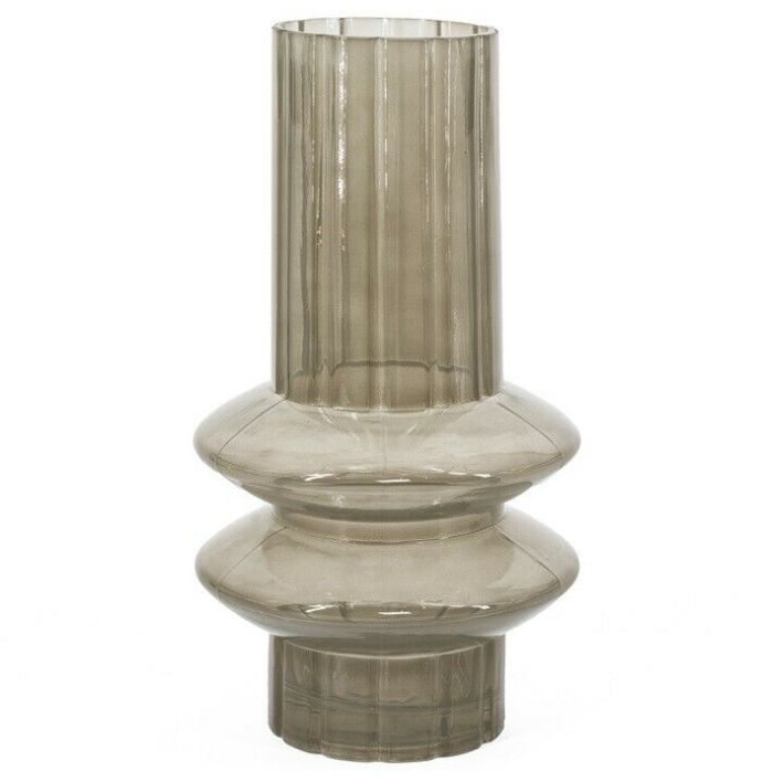 Glazen vaas grijs