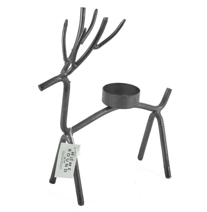 Waxinestandaard hert zwart