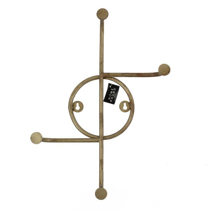 Kapstokje goud 4 haken