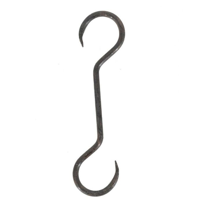 S-haak metaal zwart