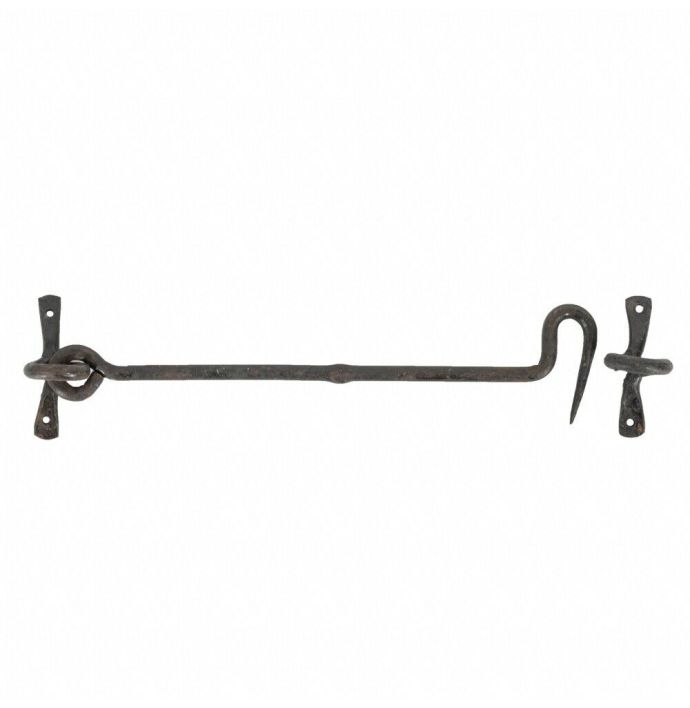 Deurhaak en vanger zwart