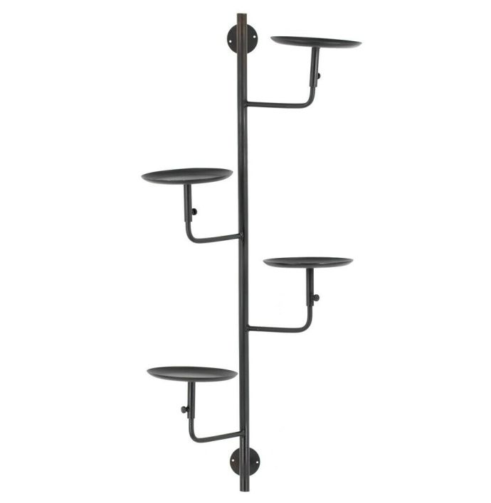 Wandrek plantenhouder zwart