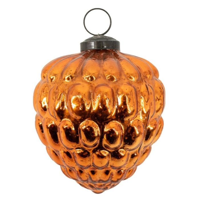 Glazen kerstbal copper