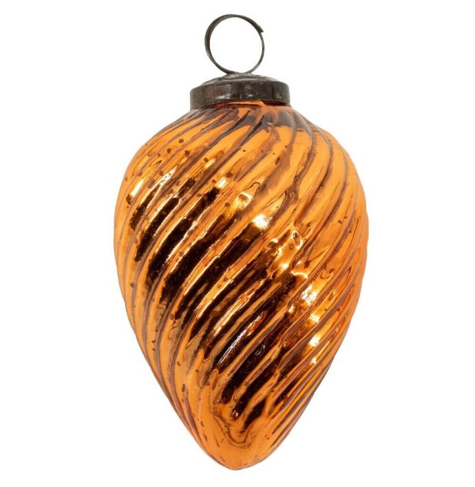Glazen kerstbal copper