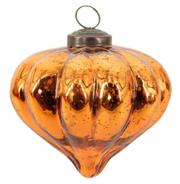 Glazen kerstbal copper