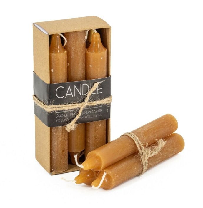 Candle Junkie doosje dinerkaarsen oranje