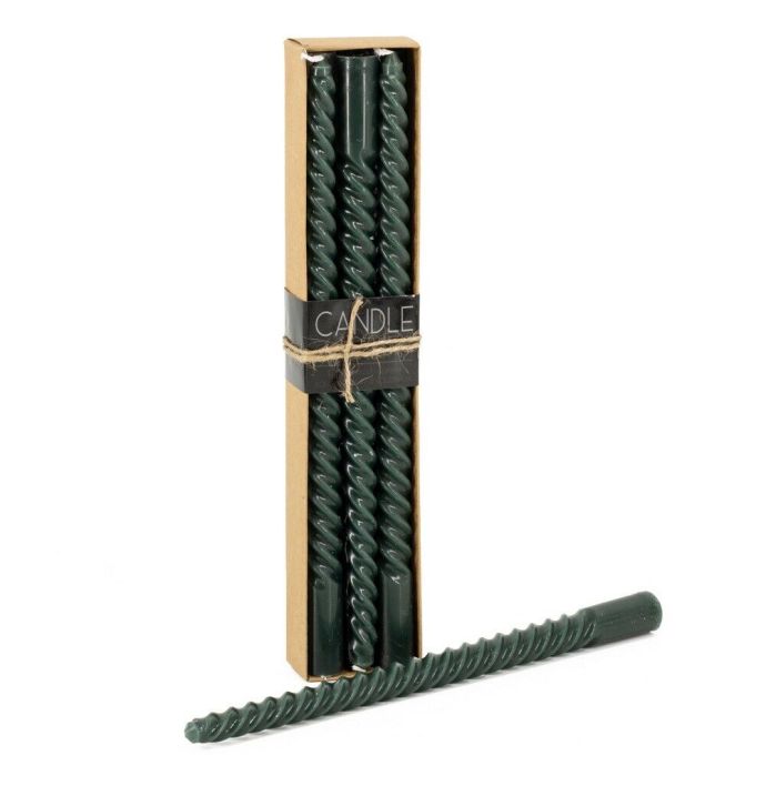 Candle Junkie doosje spiraalkaarsen groen