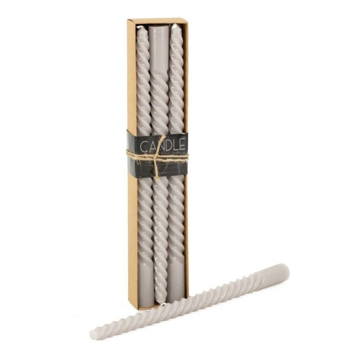Candle Junkie doosje spiraalkaarsen grijs