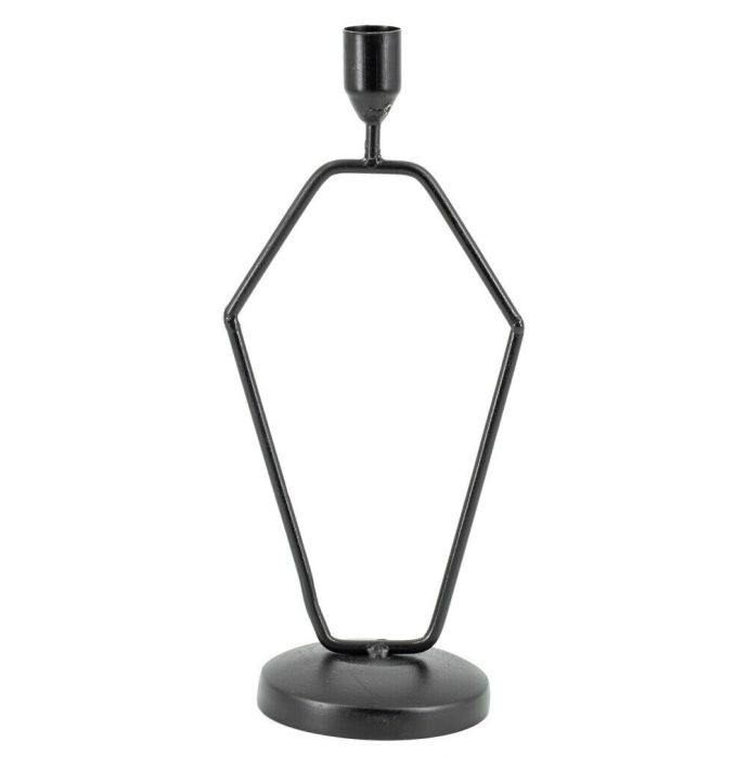 Kaarsenstandaard metaal zwart