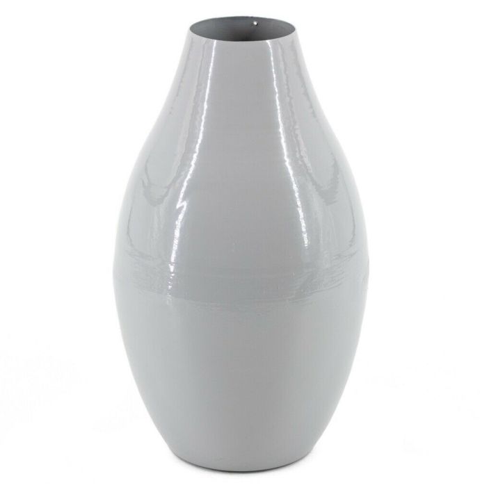 Metalen vaasje grijs