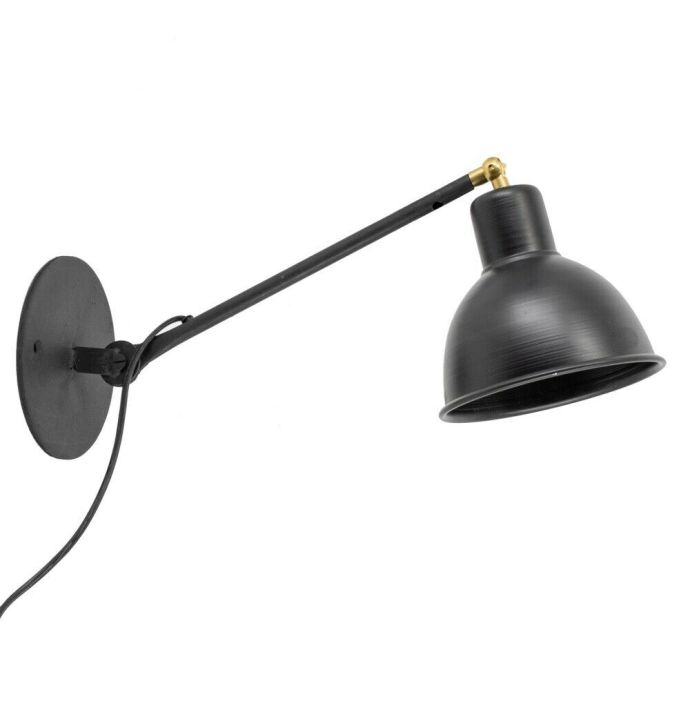 Wandlamp zwart metaal