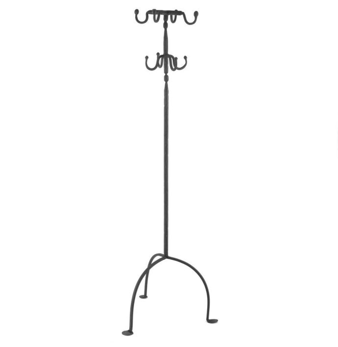 Kapstok staand zwart metaal